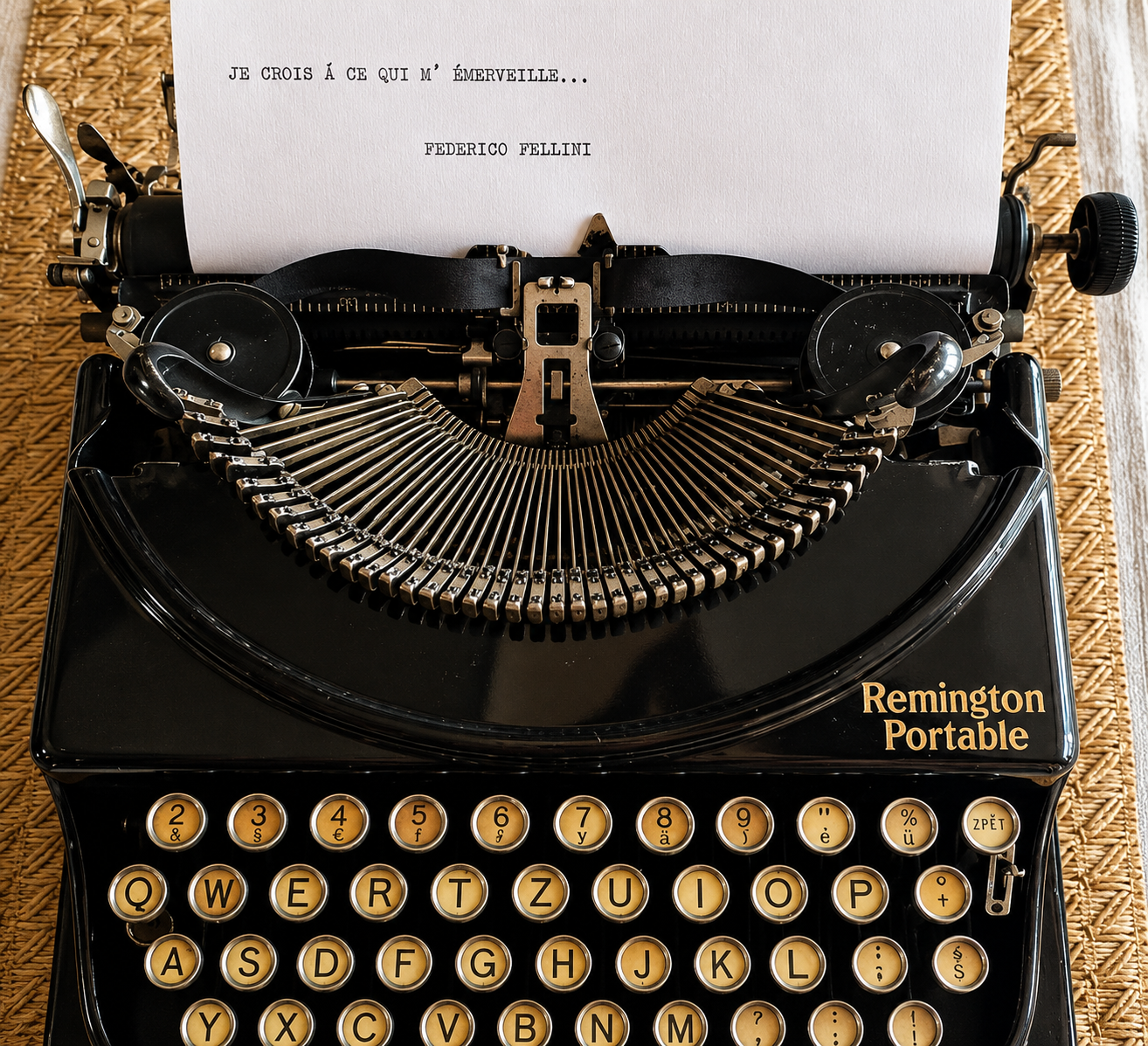 Using a Typewriter as a Guest Book