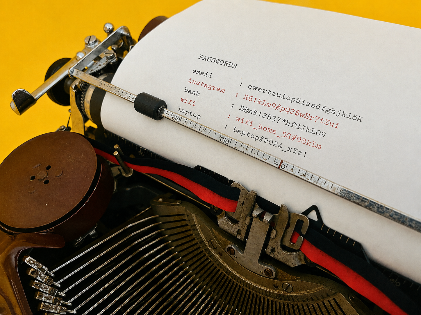Offline Password Storage: An Unexpected Use for Typewriters