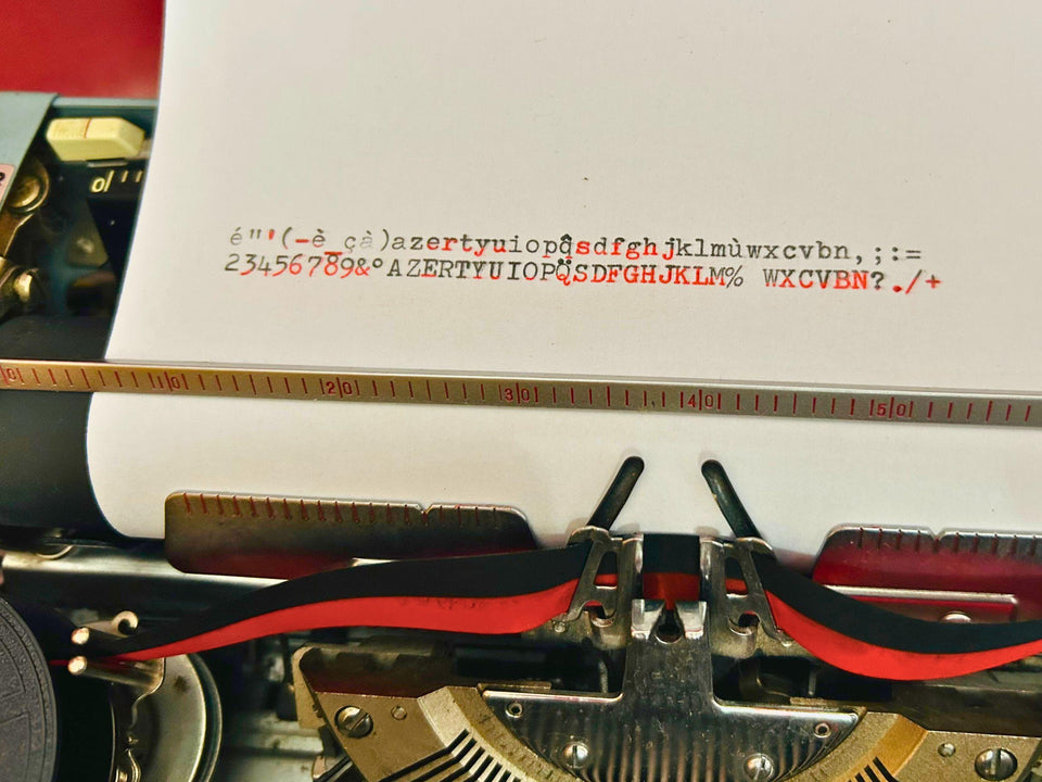 Brother typewriter typeface sample typed text