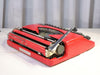 Olympia Splendid 33 Portable Typewriter - Working 1970s Manual - Red with Case