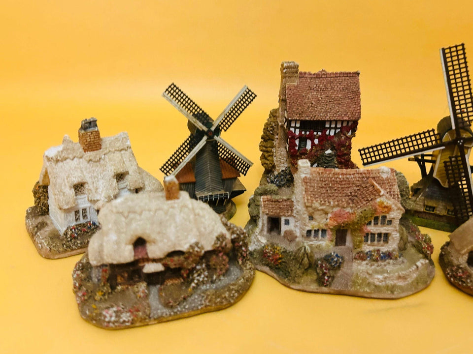 Lilliput Lane miniature houses detail windmill and cottages close-up