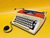 Working Amaya 93 Typewriter | Rare Two-Tone Red & Cream Typewriter with Case