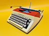 Working Amaya 93 Typewriter | Rare Two-Tone Red & Cream Typewriter with Case