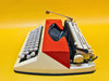Working Amaya 93 Typewriter | Rare Two-Tone Red & Cream Typewriter with Case