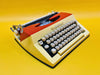 Working Amaya 93 Typewriter | Rare Two-Tone Red & Cream Typewriter with Case
