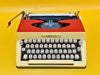 Working Amaya 93 Typewriter | Rare Two-Tone Red & Cream Typewriter with Case