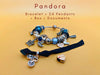 Pandora bracelet detail silver charms close-up