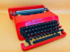 Vintage Red Olivetti Valentine | Ettore Sottsass Design | Fully Working QZERTY Manual