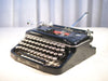 Erika Model 8 Manual Typewriter - Working 1930s German Machine - AZERTY Black Gloss