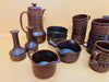Wedgwood Pennine Brown Stoneware Dinner Set - 1960s Mid-Century Modern Oven-to-Tableware