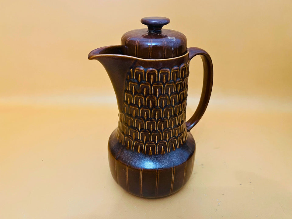 Wedgwood Pennine Brown Stoneware Dinner Set - 1960s Mid-Century Modern Oven-to-Tableware