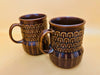 Wedgwood Pennine Brown Stoneware Dinner Set - 1960s Mid-Century Modern Oven-to-Tableware
