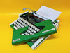 Olympia Traveller De Luxe Typewriter – 1970s Green Portable Manual Typewriter with Case