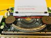 Olympia Traveller De Luxe green ribbon mechanism and typebar detail