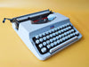 Nakajima ALL White Typewriter – 1970s Manual Typewriter with Case