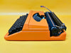 Working Orange Silver Reed 100 Typewriter | AZERTY | Case