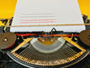 Crisp type sample produced by this professionally revised Japanese Silver Reed 100, verified by serial number 91773255