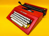 Working typewriter Olivetti College red front view excellent condition