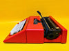 Working Typewriter Olivetti College Red Excellent with Shoulder Bag