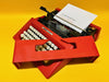 Working Typewriter Olivetti College Red Excellent with Shoulder Bag