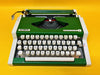 1970s Green Olympia Traveller De Luxe Typewriter | Working Portable Green typewriter