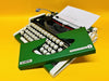 1970s Green Olympia Traveller De Luxe Typewriter | Working Portable Green typewriter