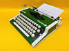 1970s Green Olympia Traveller De Luxe Typewriter | Working Portable Green typewriter