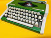 1970s Green Olympia Traveller De Luxe Typewriter | Working Portable Green typewriter