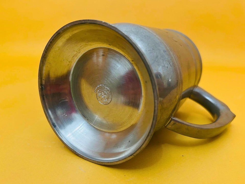 Vintage Pewter Beer Mugs (Set of 2) - Engraved Dragon Tankards - Medieval Style Barware