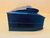 Vintage Black Leather Executive Briefcase – Attache Case with Key and Front Pocket