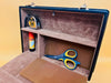 Vintage Black Leather Executive Briefcase – Attache Case with Key and Front Pocket