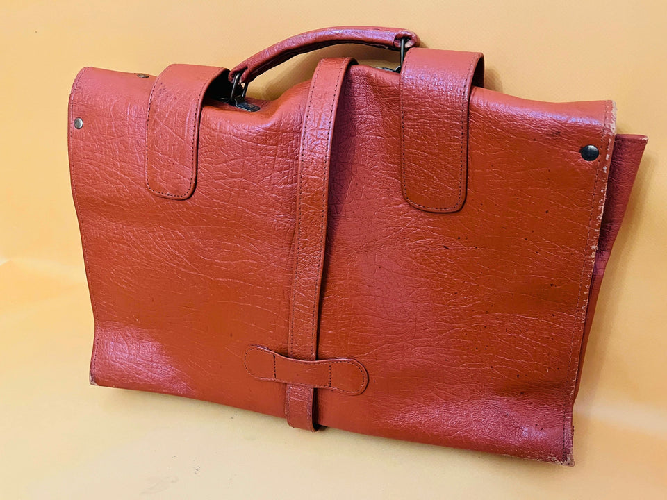 Brown Structured Business Backpack | Compact Teacher’s Bag | Faux Leather Office Wear