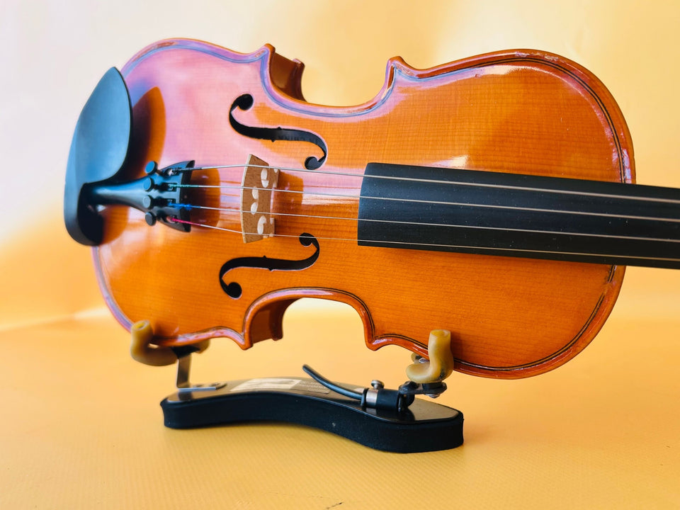 Student Violin Outfit 1/2 Size - Vintage Natural Wood Finish - Complete Starter Kit with Case & Bow