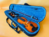 Student violin outfit 1/2 size vintage natural wood finish with case