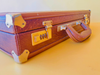 1970s Ostrich Leather Suitcase | Full-Quill Exotic | Tobacco Brown