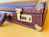 1970s Ostrich Leather Suitcase | Full-Quill Exotic | Tobacco Brown