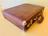 1970s Ostrich Leather Suitcase | Full-Quill Exotic | Tobacco Brown