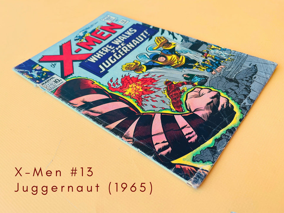 X-Men 13 1965 Marvel comic book featuring Juggernaut cover artwork by Jack Kirby