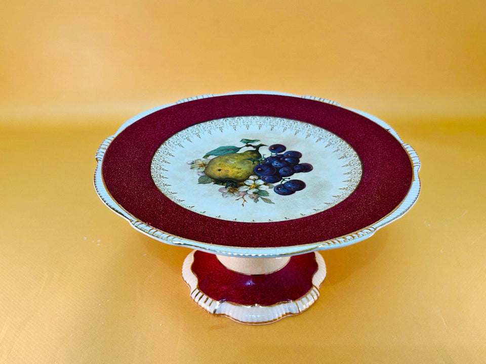 Burleigh Ware English porcelain fruit plate vintage design