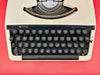 MOffice Deluxe 1300 Typewriter – 1970s White Manual Typewriter with Case