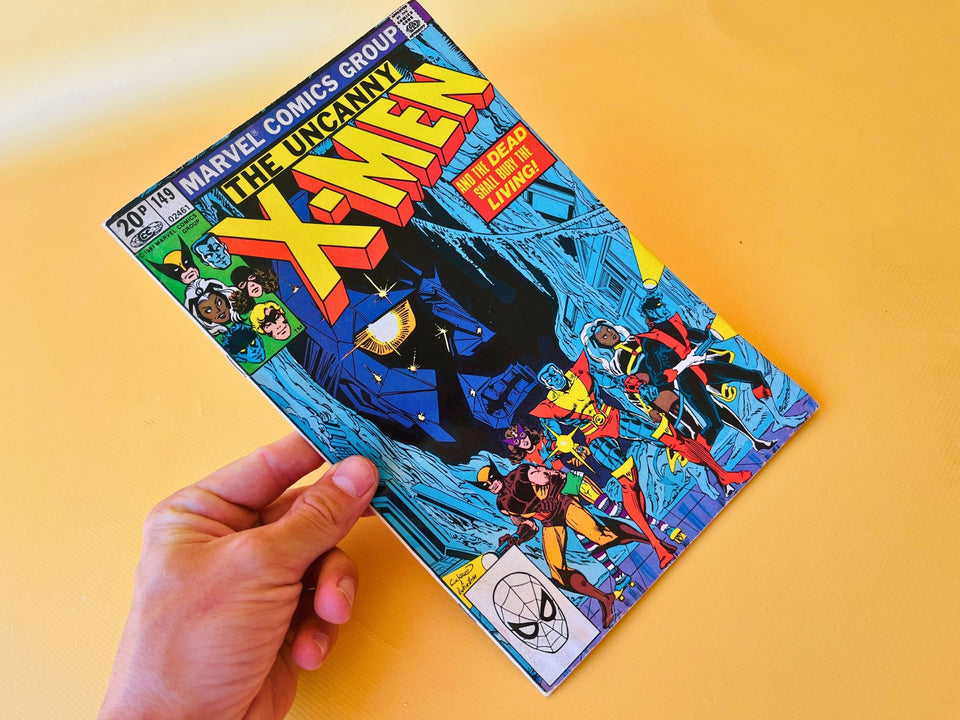 Side profile view showing overall condition and spine of Uncanny X-Men #149 comic book