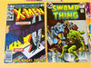 Collectible vintage comic lot with Amazing Spider-Man #30, X-Men #13 "Where Walks the Juggernaut", Avengers #19, and other classic comic book issues.