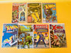 Vintage Marvel and DC comic book collection featuring Amazing Spider-Man #30, X-Men #13, Avengers #19, Swamp Thing #6, and other collectible Silver and Bronze Age comics.