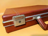 Vintage Hard Shell Case - Brown Faux Leather Very Good Condition