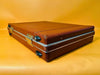 Vintage Hard Shell Case - Brown Faux Leather Very Good Condition