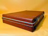Vintage Hard Shell Case - Brown Faux Leather Very Good Condition