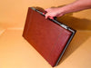 Vintage Hard Shell Case - Brown Faux Leather Very Good Condition