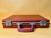 Vintage Hard Shell Case - Brown Faux Leather Very Good Condition