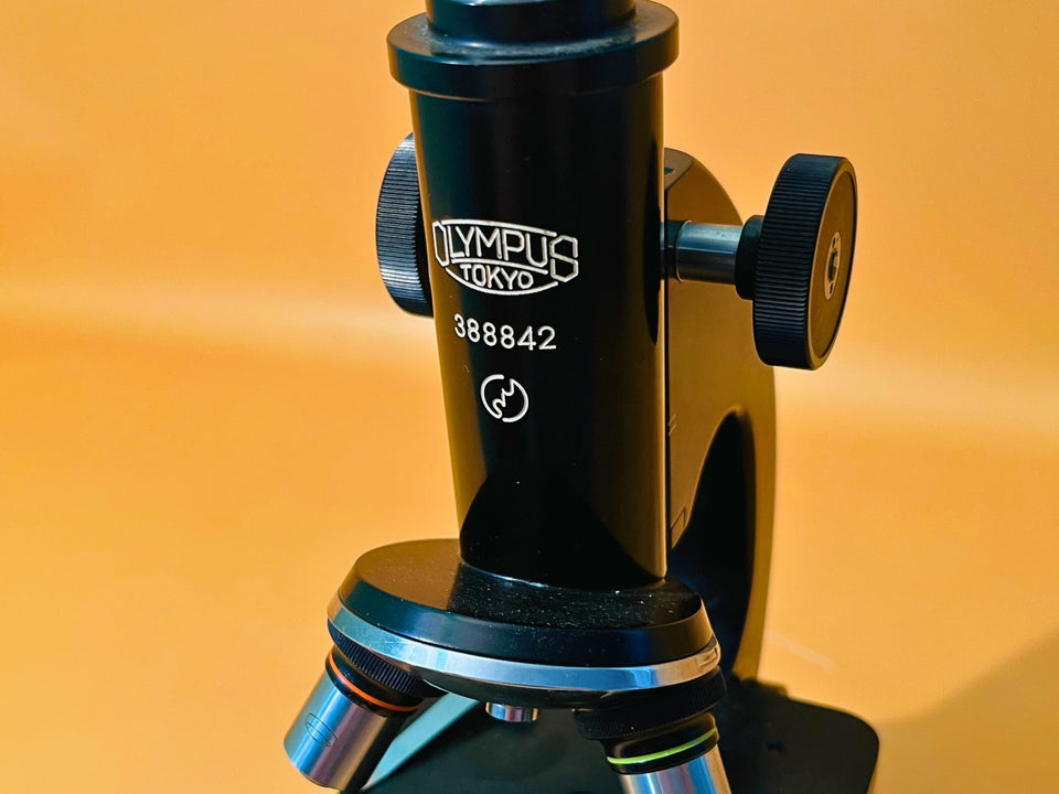 Olympus Tokyo Vintage Monocular Microscope Black Japan Working