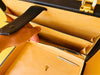Vintage Black Leather Briefcase — Walden 200 With Keys & Pen